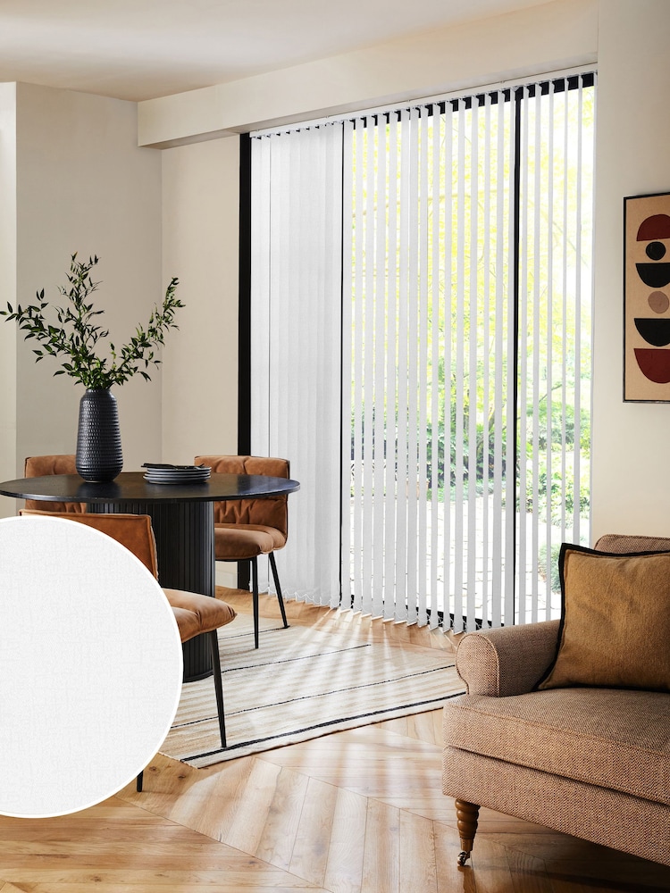 Cream Urabi Blackout Made to Measure Vertical Blind - Image 1 of 8