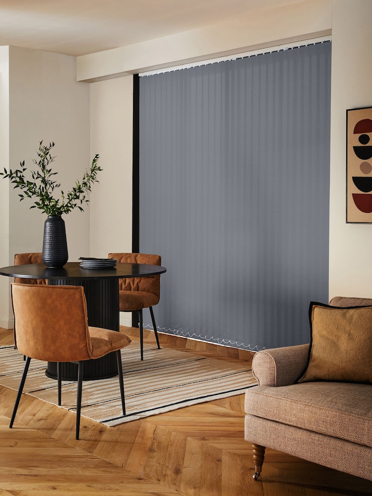 Grey Ram Blackout Made to Measure Vertical Blind - Image 2 of 8