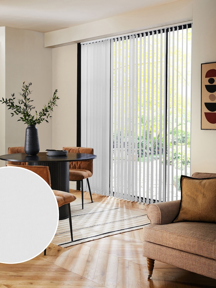 White Ram Blackout Made to Measure Vertical Blind - Image 1 of 8