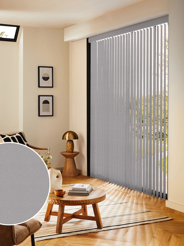 Grey Bel Blackout Made to Measure Vertical Blind - Image 1 of 8
