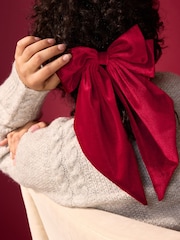 Red Velvet Hair Bow - Image 1 of 3