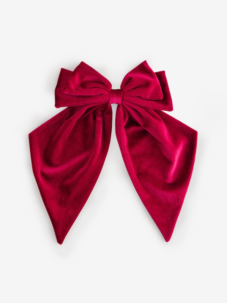Red Velvet Hair Bow - Image 3 of 3