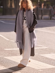 Self. Mauve Purple Heavyweight Blanket Scarf - Image 2 of 6