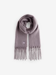 Self. Mauve Purple Heavyweight Blanket Scarf - Image 4 of 6