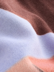 Lila/Mintgrün mit geometrischem Muster - Mittelschwer Schal - Bild 6 von 6