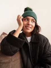 Green Sparkle Knitted Pom Hat - Image 1 of 1