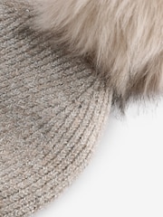 Natural Sparkle Knitted Pom Hat - Image 4 of 4