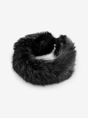 Black Faux Fur Headband - Image 5 of 5