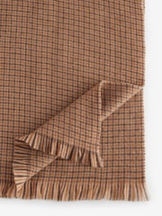 Brown Tweed Print Midweight Scarf - Image 7 of 8