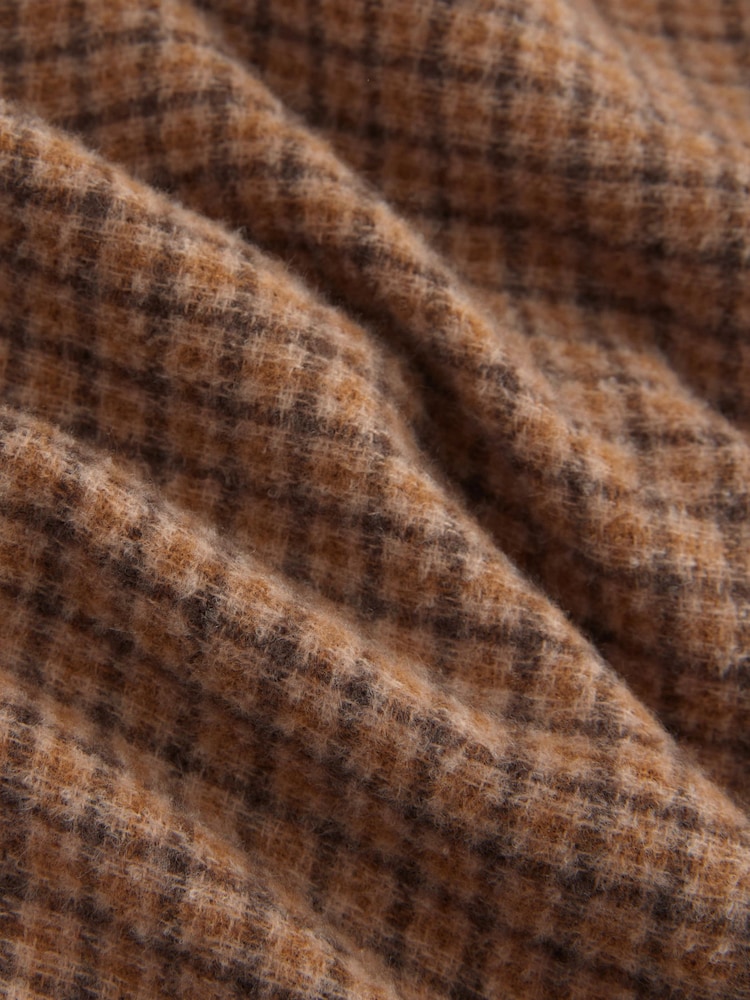 Brown Tweed Print Midweight Scarf - Image 8 of 8