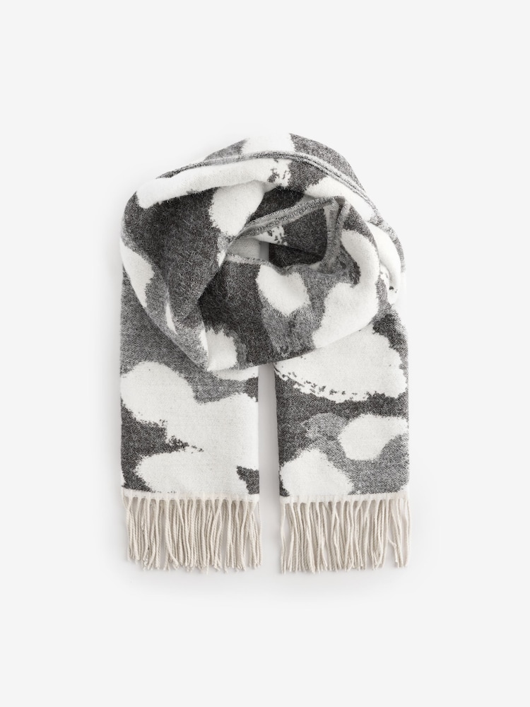 Black/White Midweight Scarf - Image 1 of 7