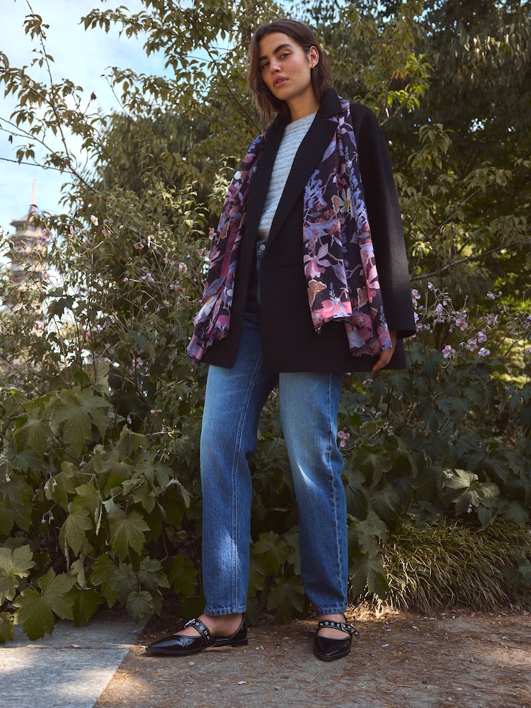 Navy Butterfly Kew Collection Lightweight Scarf - Image 2 of 8