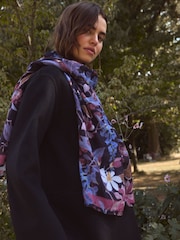 Navy Butterfly Kew Collection Lightweight Scarf - Image 3 of 8