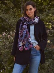 Navy Butterfly Kew Collection Lightweight Scarf - Image 4 of 8