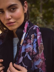 Navy Butterfly Kew Collection Lightweight Scarf - Image 5 of 8