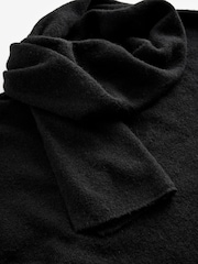 Black Poncho Jumper With Attached Scarf - Image 7 of 8