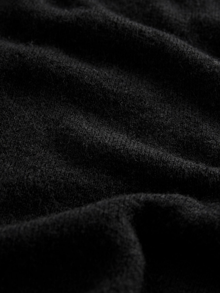 Black Poncho Jumper With Attached Scarf - Image 8 of 8