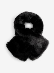 Black Faux Fur Scarf - Image 5 of 7