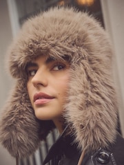 Natural Faux Fur Trapper Hat - Image 3 of 6