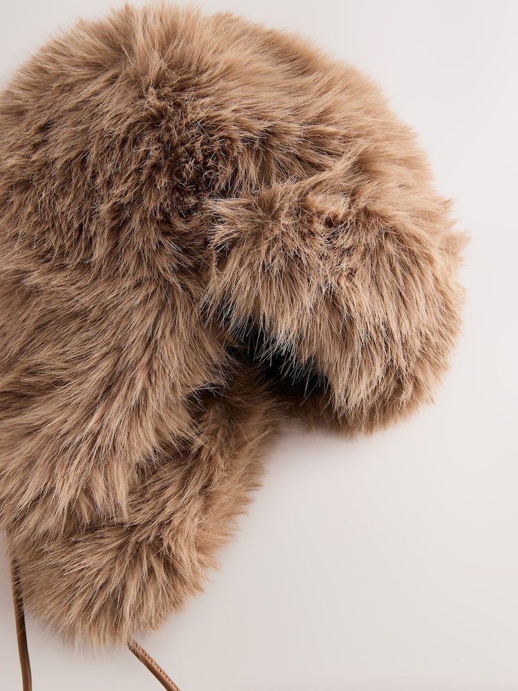 Natural Faux Fur Trapper Hat - Image 6 of 6