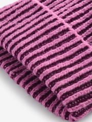 Pink/Red Knitted Beanie Hat - Image 2 of 7