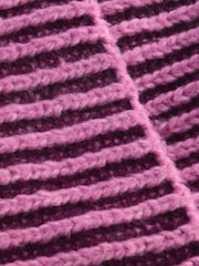 Pink/Red Knitted Beanie Hat - Image 3 of 7