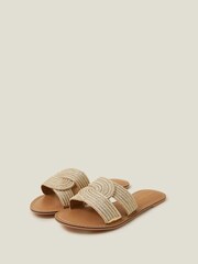 Accessorize Gold Twist Beaded Sliders - Image 2 of 2