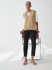 Black Tailored Elasticated Back Straight Leg Trousers - Image 1 of 6