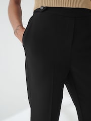 Black Tailored Elasticated Back Straight Leg Trousers - Image 4 of 6