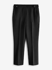 Black Tailored Elasticated Back Straight Leg Trousers - Image 5 of 6