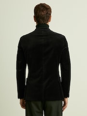 Reiss Black Club Velvet Double-Breasted Tuxedo Jacket - Image 6 of 8