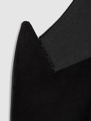 Reiss Black Club Velvet Double-Breasted Tuxedo Jacket - Image 8 of 8