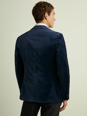 Reiss Baltic Blue Apsara Velvet Single Breasted Blazer - Image 5 of 7