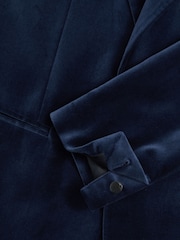 Reiss Baltic Blue Apsara Velvet Single Breasted Blazer - Image 6 of 7