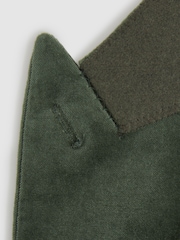 Reiss Sage Green Apsara Velvet Single Breasted Blazer - Image 5 of 6