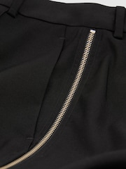 Reiss Black Audrey Atelier Virgin Wool Zipped-Outseam Trousers - Image 7 of 7