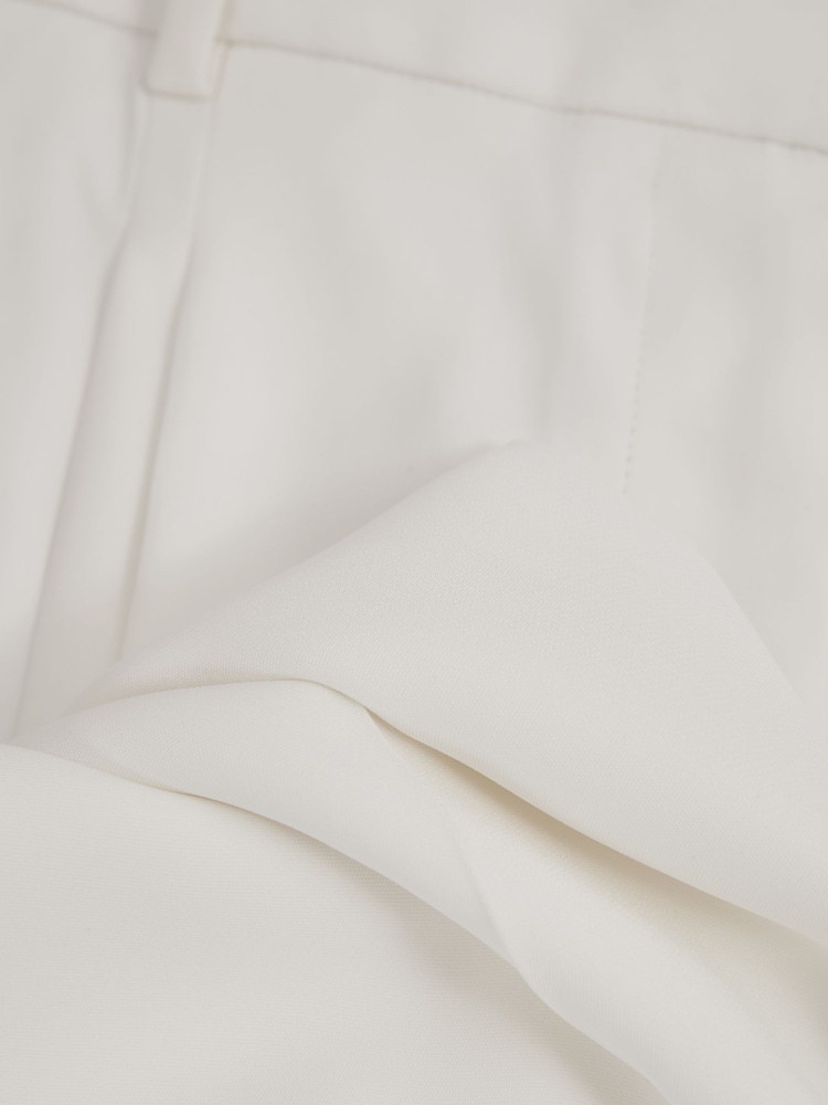 Reiss Cream Lydia Double Pleat Wide Leg Tux Trousers - Image 5 of 5 Reiss Cream Lydia Double Pleat Wide Leg Tux Trousers - Image 5 of 5