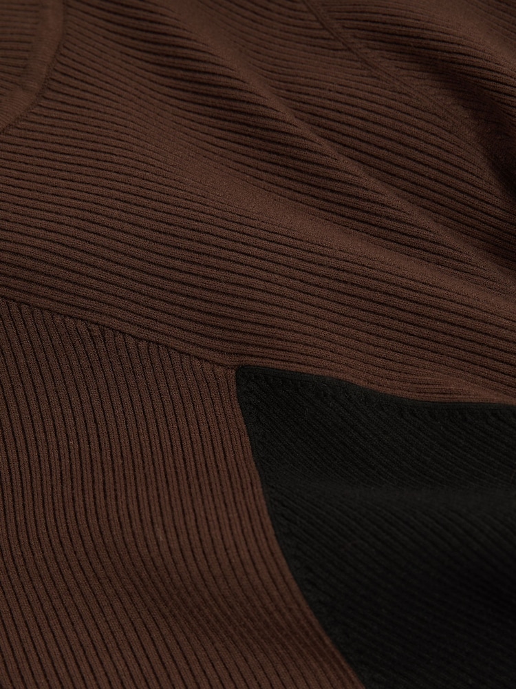 Reiss Hope Colourblock Ribbed Midi Dress - Imagen 5 de 5 Reiss Hope Colourblock Ribbed Midi Dress - Imagen 5 de 5