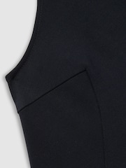 Reiss Navy Cassie Fit-and-Flare Split Sleeve Midi Dress - Image 5 of 5