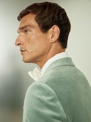 Reiss Mint Green Apsara Velvet Single Breasted Blazer - Image 4 of 7
