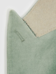Reiss Mint Green Apsara Velvet Single Breasted Blazer - Image 7 of 7