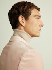 Reiss Porcelain Pink Apsara Velvet Single Breasted Blazer - Image 4 of 7