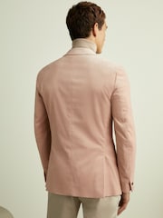 Reiss Porcelain Pink Apsara Velvet Single Breasted Blazer - Image 5 of 7