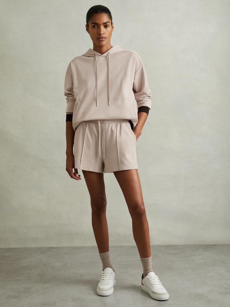Reiss Stone Alexi Drawstring Jersey Shorts - Image 1 of 6 Reiss Stone Alexi Drawstring Jersey Shorts - Image 1 of 6