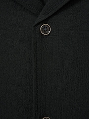 Reiss Emerald Hunt Textured Cuban Collar Shirt - Image 5 of 5