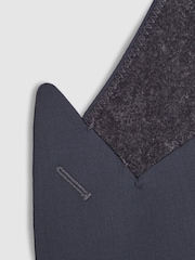 Reiss Airforce Blue Bartley Textured Wool Single Breasted Slim Fit Blazer - Image 6 of 7
