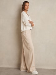 Reiss White Francesca Leather Low-Top Trainers - Image 2 of 5