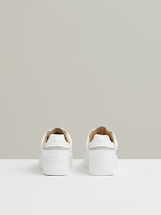 Reiss White Francesca Leather Low-Top Trainers - Image 5 of 5