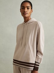 Reiss Alexi Jersey-Hoodie mit Kordelzug - Bild 4 von 5