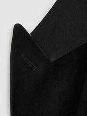 Reiss Black Diamond Velvet Single-Breasted Tuxedo Jacket - Image 6 of 7